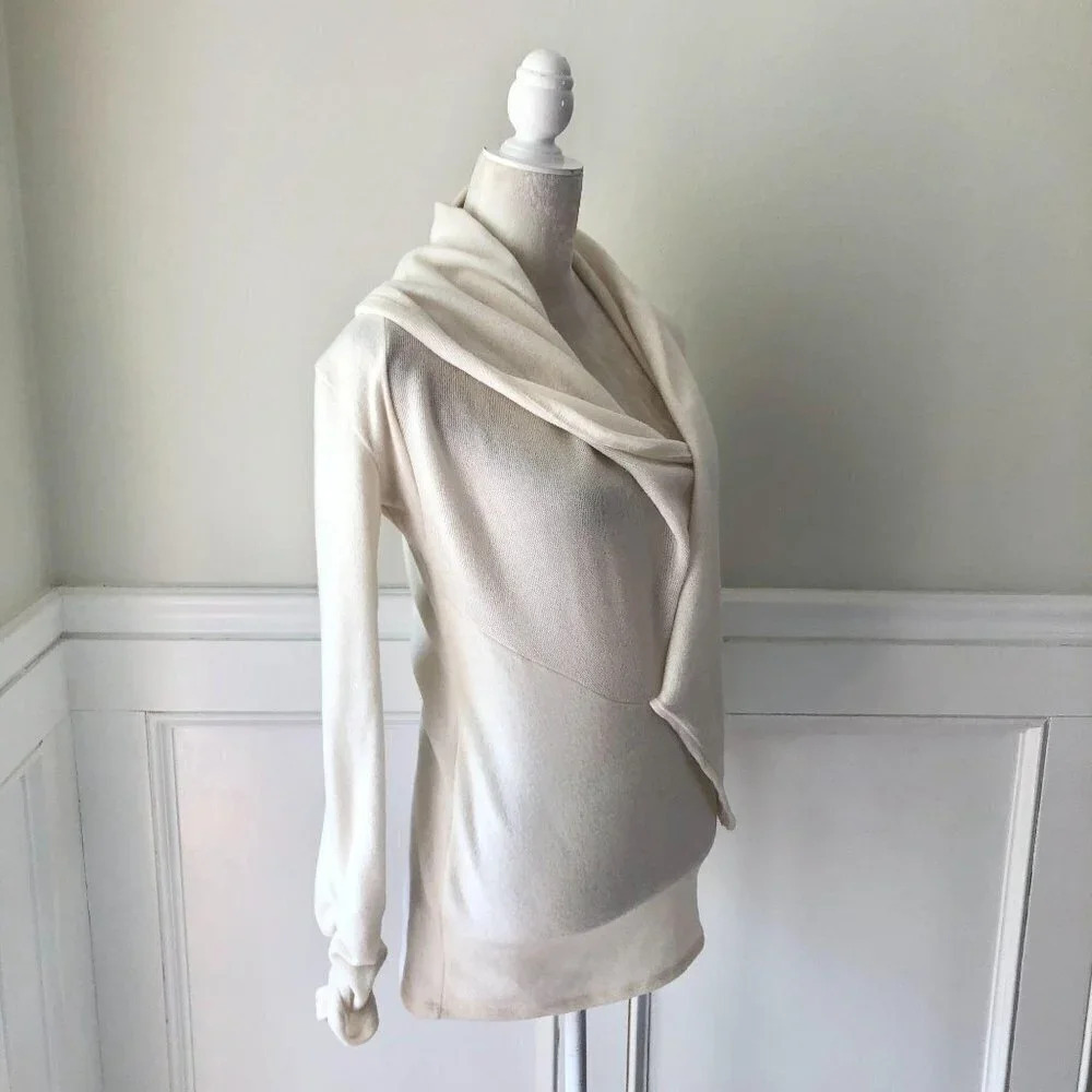 Style Rack Ivory Soft Knit Cowl Sweater S - Picture 2 of 5